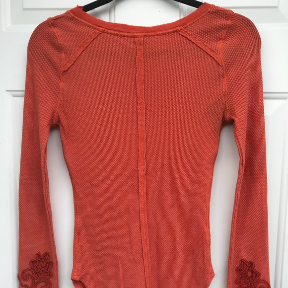 Free People Masquerade Thermal In Orange - Picture 6 of 7